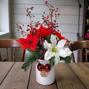 Homemade Floral Arrangement Using Ashland Decorative Ceramic Base